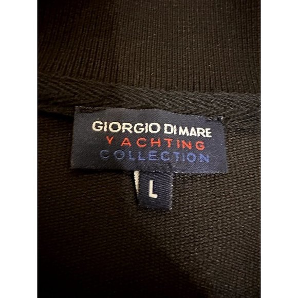 Giorgio di Mare Yachting Collection quarter Zip Pullover Black Jacket, Large EUC - Picture 10 of 16